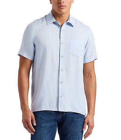 Buffalo David Bitton Sirilo Solid Short Sleeve Woven Shirt