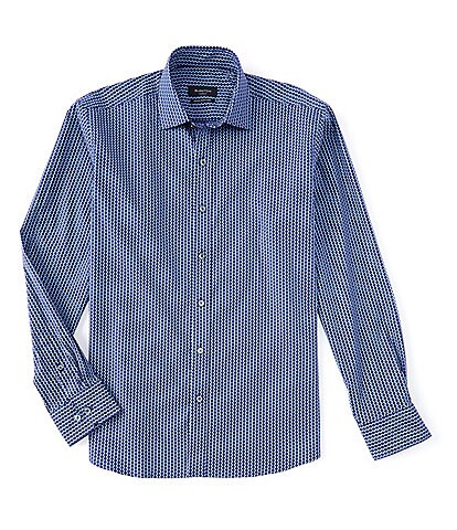 Bugatchi Navy Long-Sleeve Woven Shirt