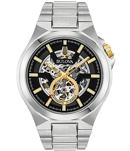 Bulova Men's Maquina Automatic Stainless Steel Bracelet Watch