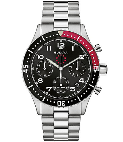 Bulova Men's Marine Quartz Chronograph Stainless Steel Bracelet Watch