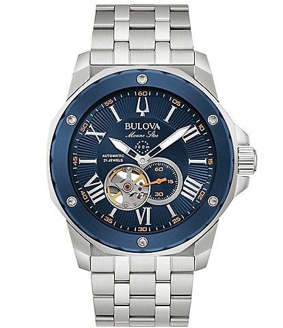 Bulova Men's Marine Star Automatic Stainless Steel Bracelet Watch
