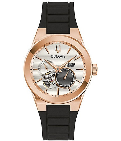 Bulova Men's Milennia Automatic Black Strap Watch