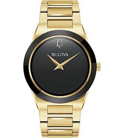 Bulova Men's Millennia Quartz Analog Gold Tone Stainless Steel Bracelet Watch
