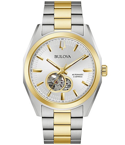 Bulova Men's Surveyor Classic Automatic Two Tone Stainless Steel Bracelet Watch
