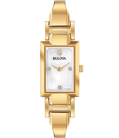 Bulova Women's Classic Quartz Analog Gold Bangle Bracelet Watch
