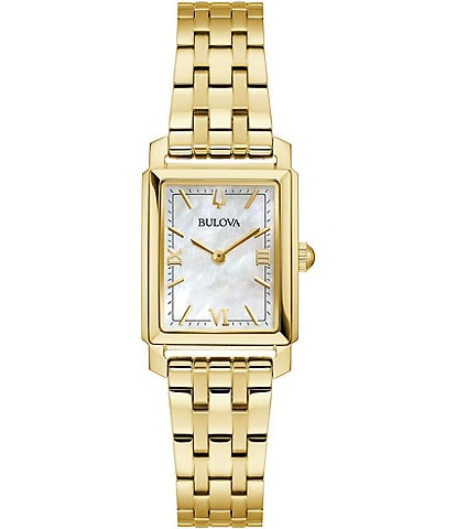 Bulova Women's Classic Two Hand Gold Tone Stainless Steel Bracelet Watch