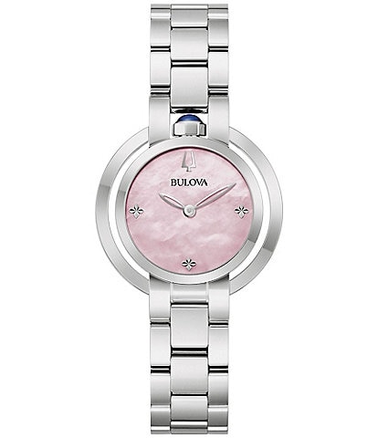 Bulova Women's Rubaiyat Two Hand Stainless Steel Bracelet Watch