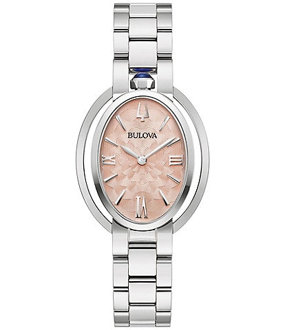 Bulova Women's Rubaiyat Two Hand Stainless Steel Quartz Analog Bracelet Watch