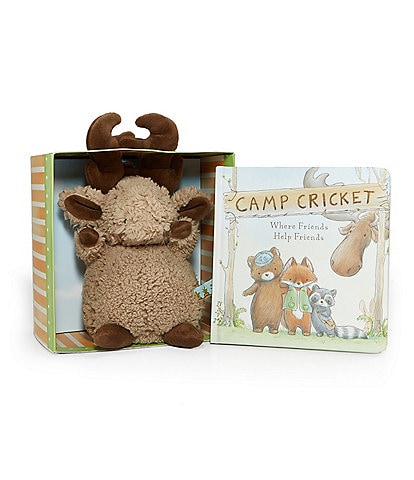 Bunnies By The Bay Camp Cricket Book & Moose Plush Boxed Set