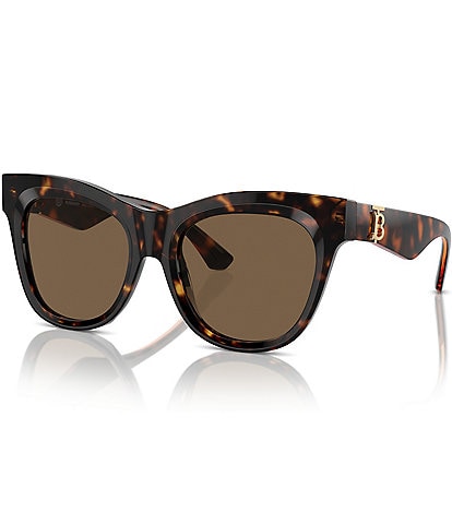 Burberry Women's BE4418 54mm Dark Havana Square Sunglasses