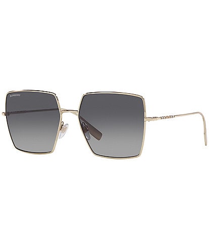 Burberry Womens Daphne 58mm Square Polarized Sunglasses