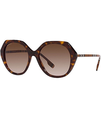 Burberry Women's Omen's 55mm Tortoise Geometric Sunglasses