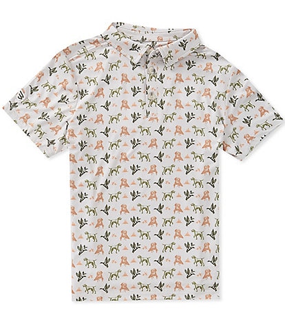 BURLEBO Big Boys Mallard Duck And Dog Performance Polo