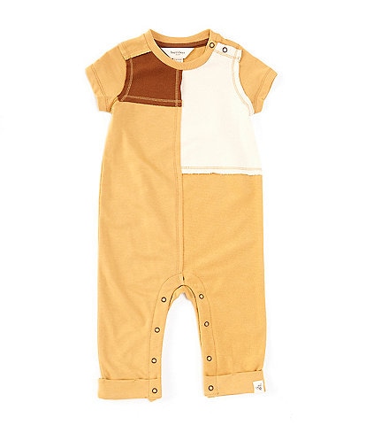 Burt's Bees Baby Boys 3-24 Months Short-Sleeve Color Block Coverall