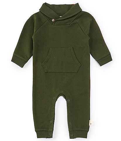 Burt's Bees Baby Boys Newborn-24 Months Long-Sleeve Speckled Shaw Collar Coverall