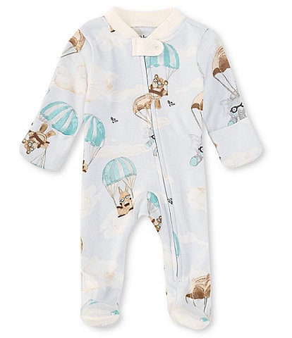 Burt's Bees Baby Boys Newborn-9 Months Long-Sleeve Parachute Pals Footed Coverall