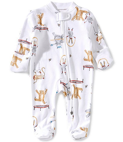 Burt's Bees Baby Boys Newborn-9 Months Long Sleeves Jungle Gym Sleep & Play Footie