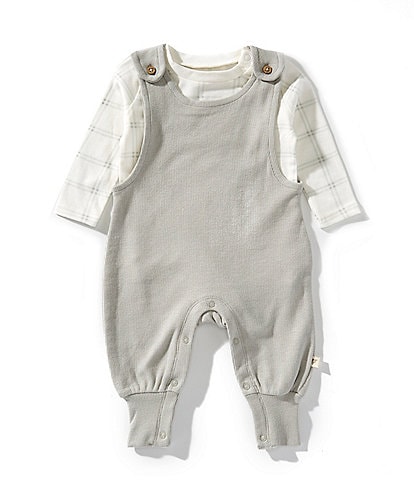 Burt's Bees Baby Boys Newborn-9 Months Plaid Jumpsuit & Bodysuit Set