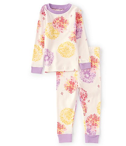 Burt's Bees Baby Girls 12-24 Months Garden Tie Dye Long Sleeve Tee & Pajama Pants Set