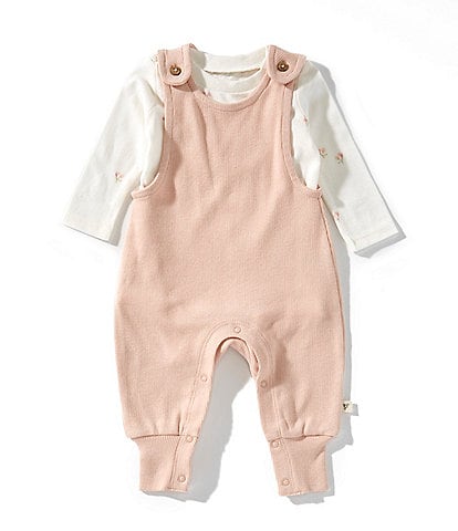 Burt's Bees Baby Girls Newborn-9 Months Ditsy Floral Jumpsuit & Bodysuit Set