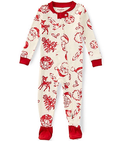 Burt's Bees Baby Long Sleeve Nostalgic Christmas Sleeper Footed