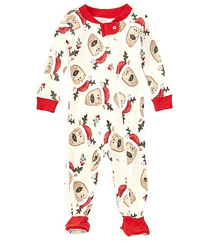 Burt's Bees Baby Newborn -12 Months Christmas Jolly Reindeer Footie