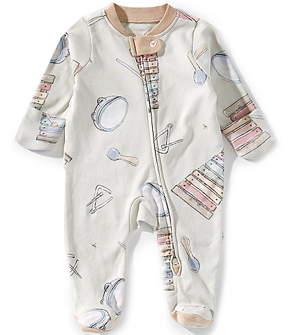 Burt's Bees Baby Newborn-9 Months Long Sleeves Making Music Sleep & Play Footie
