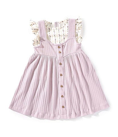 Burt's Bees Little Girls Organic Cotton Farmhouse Floral T-Shirt & Dress Set