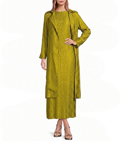 Buru Belted Wrap Collared Trench Coat