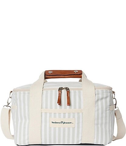 business & pleasure Premium Cooler Bag - Lauren Sage Stripe