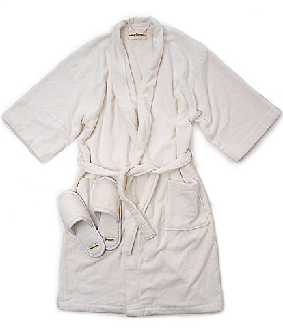 business & pleasure Solid Robe & Slipper Set