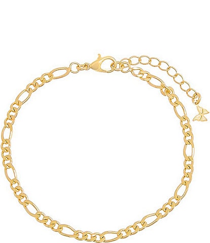 By Adina Eden Gold Filled Figaro Line Bracelet