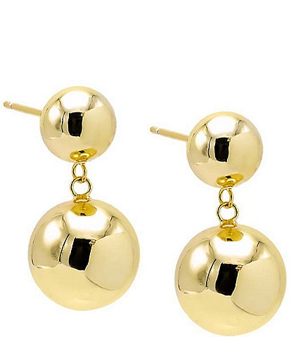 By Adina Eden Small Double Graduated Ball Drop Earrings