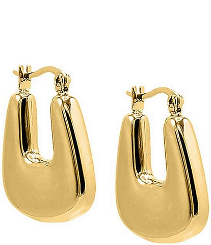 By Adina Eden Solid Graduated Square Hoop Earrings