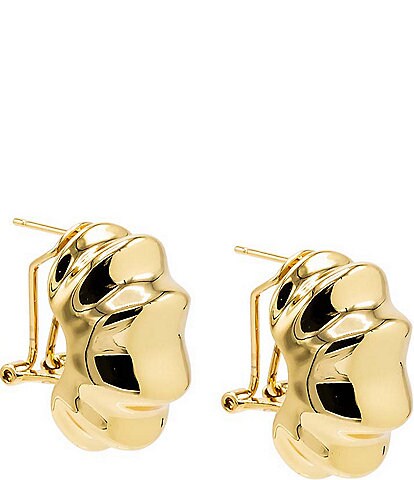 By Adina Eden Solid Indented Statement Stud Earrings