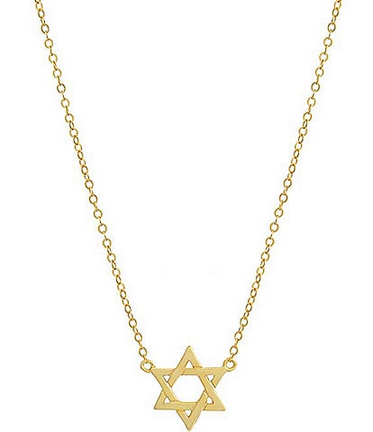 By Adina Eden Solid Star Of David Short Pendant Necklace