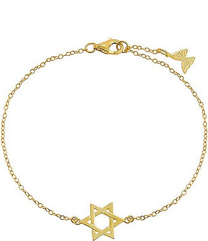 By Adina Eden Solid Star Of David Line Bracelet