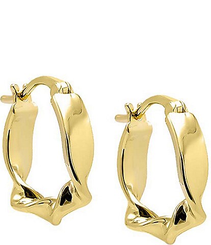 By Adina Eden Solid Twister Squiggly Hoop Earrings