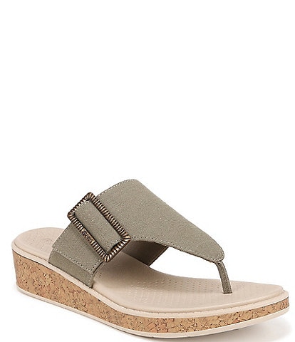 Bzees Bay Washable Thong Wedge Sandals