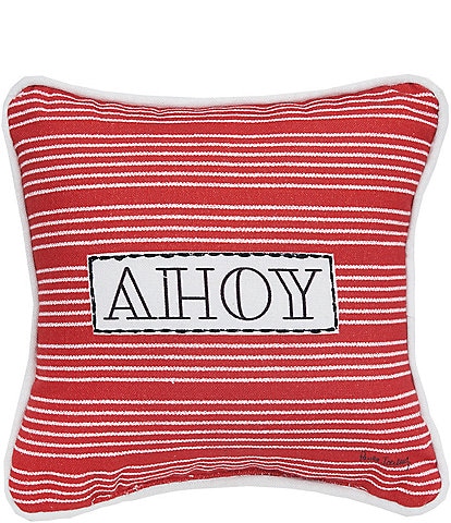 C&F Home Ahoy Stripe Printed and Applique Throw Pillow