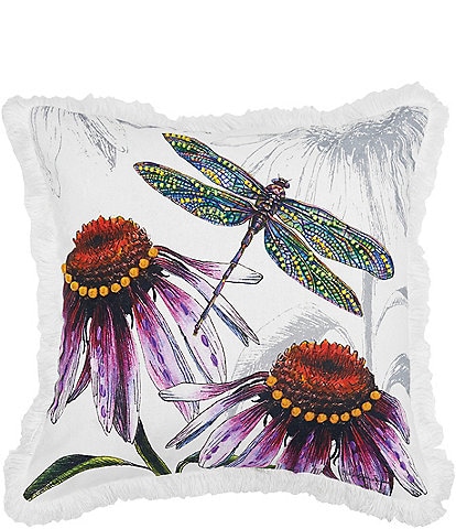 C&F Home Botanical Dragon Floral Spring Printed and Embellished Throw Pillow