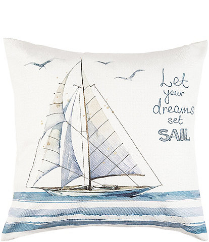 C&F Home Let Your Dreams Set Sail Embroidered Throw Pillow
