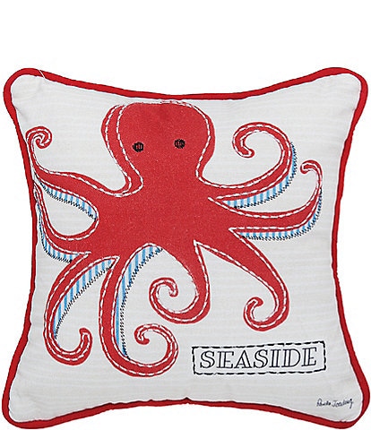 C&F Home Octopus Seaside Printed and Applique Throw Pillow