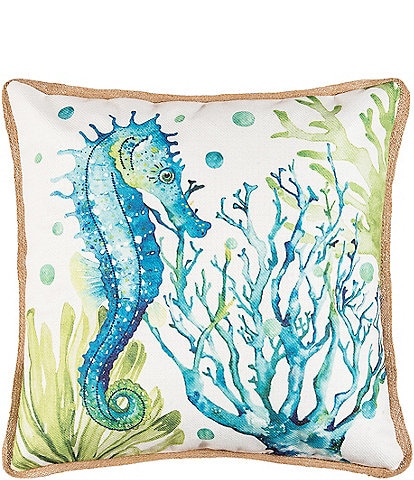C&F Home Seahorse Life Embroidered Throw Pillow