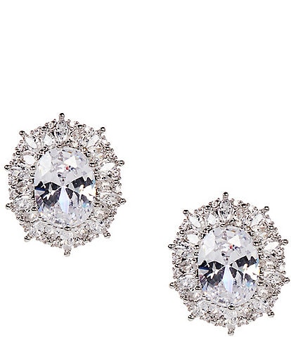 C by Cezanne Oval Fancy Stud Earrings
