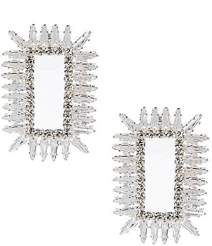 C by Cezanne Spike Rectangle Stud Earrings