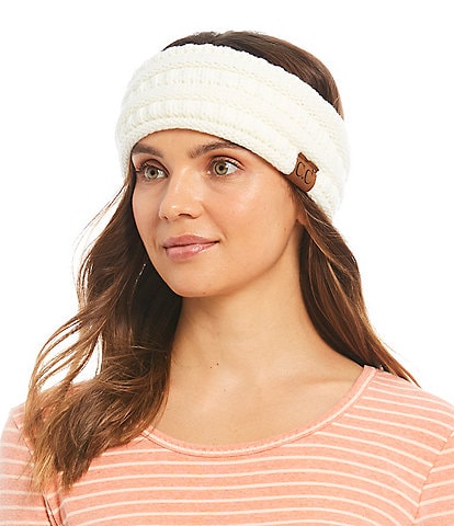 C.C. BEANIES Knit Headwrap With Ponytail Hole