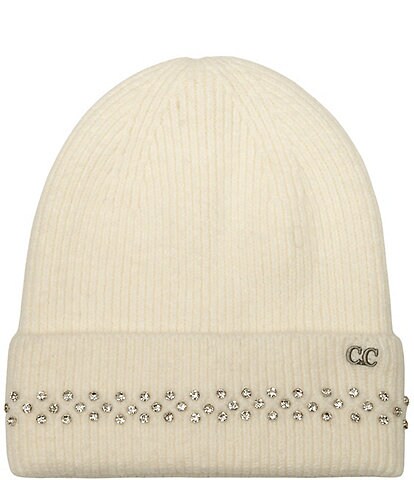 C.C. BEANIES Rhinestone Cuff Beanie