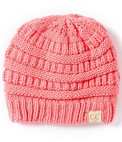 C.C. Beanies Ribbed Knit Kids Beanie with Fuzzy Lining