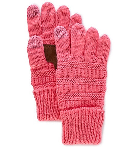 C.C. Beanies Solid Ribbed Gloves
